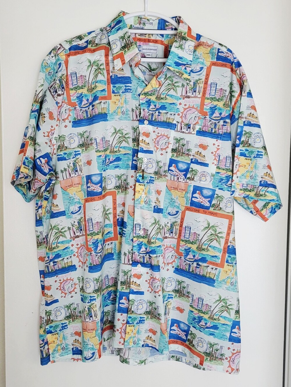 Maus & Hoffman Welcome To Miami Short-Sleeve Button-Up Shirt XXL USA
